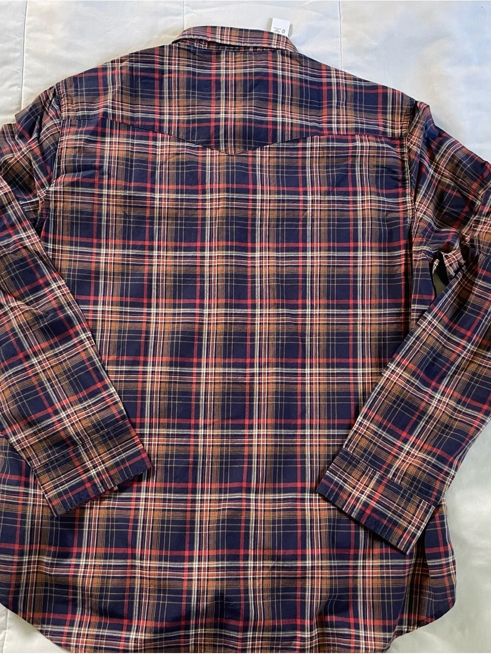J. Crew Navy, Red & Cream Plaid Button-Down Shirt